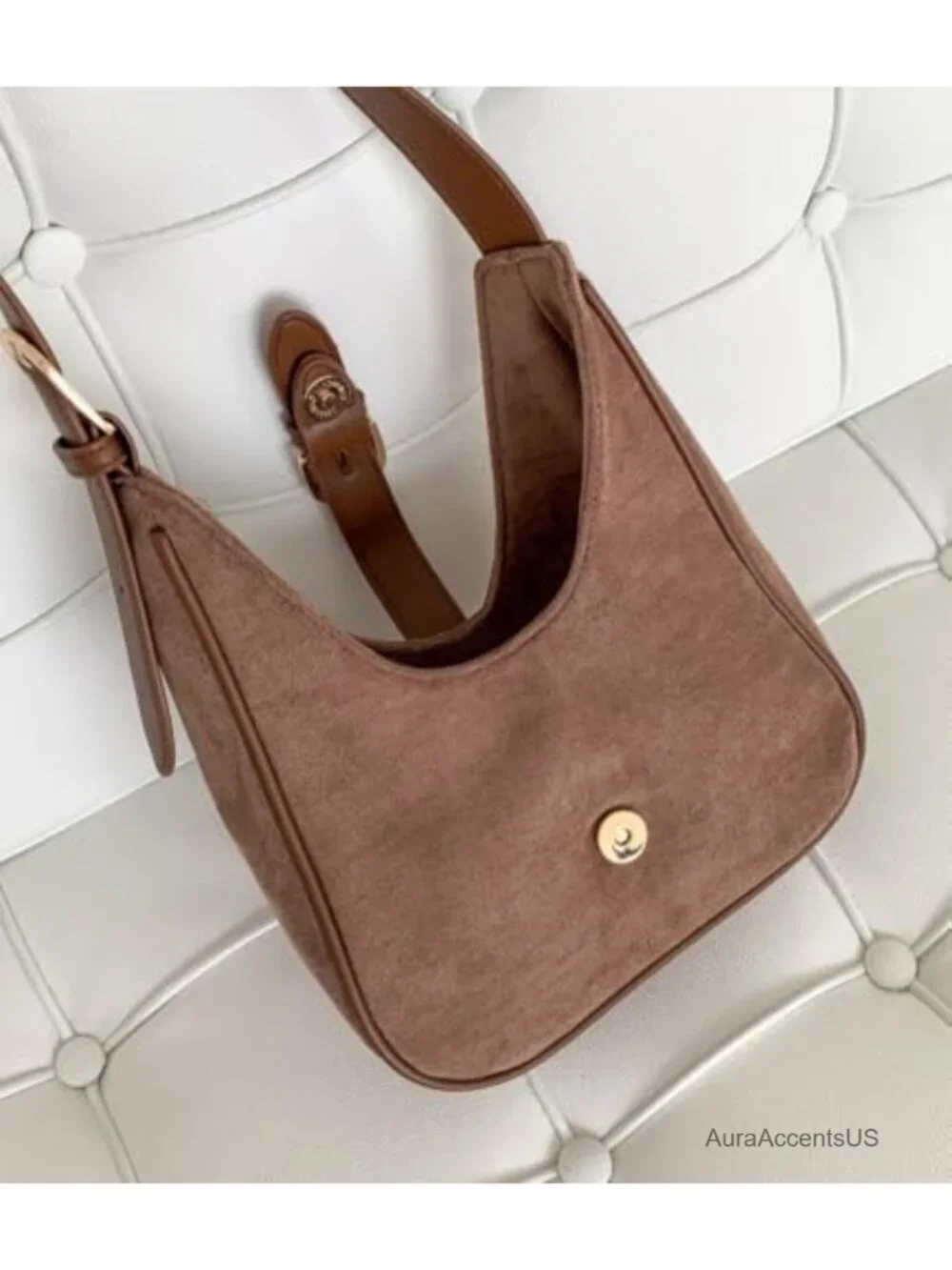 Slouchy Suede Saddle Hobo Bag Women's Cute Shoulder Crossbody Purse Travel